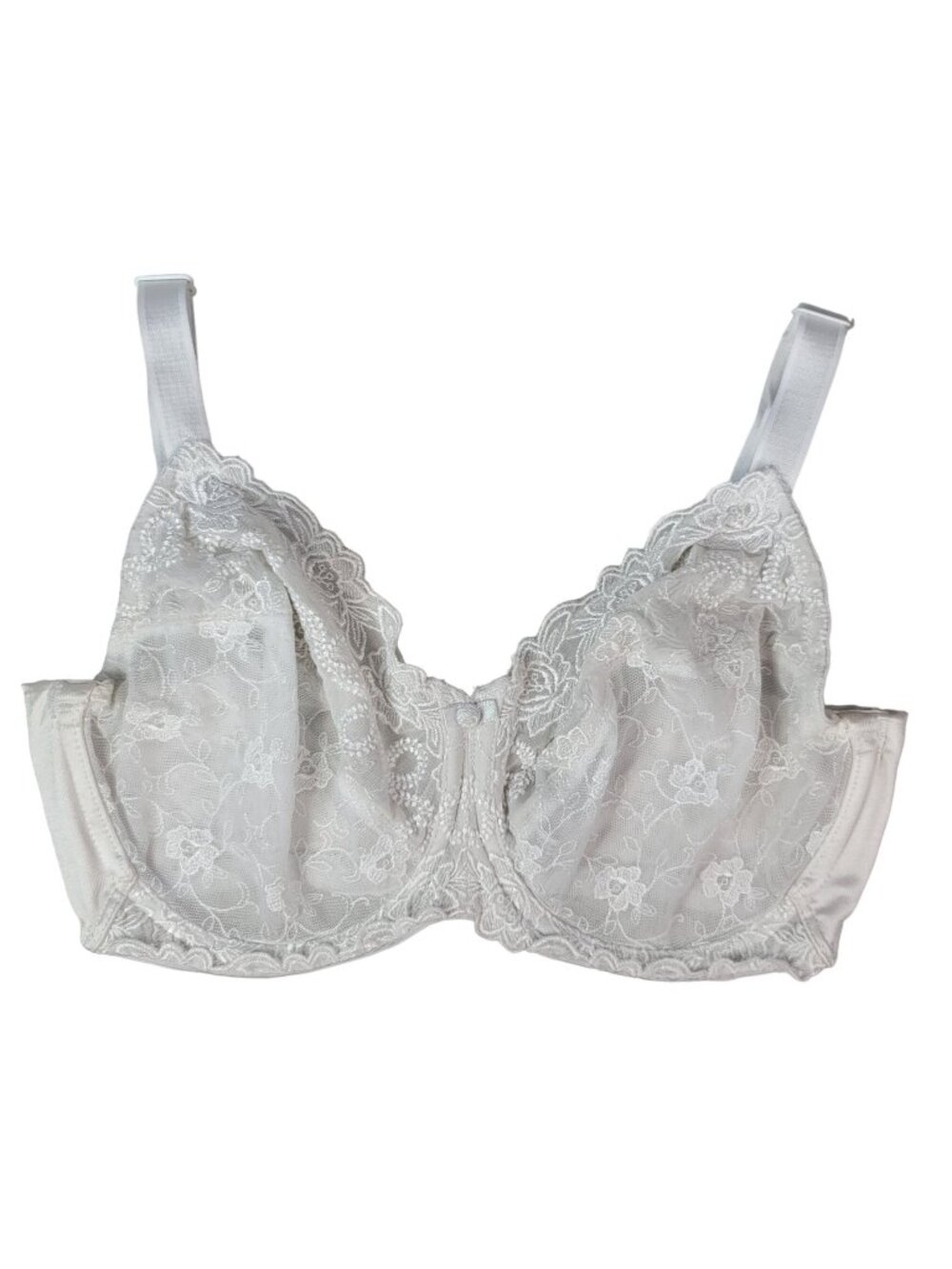 Wacoal Renaissance Rose Lace Bra White 34DD Full Coverage Underwire Floral #8572